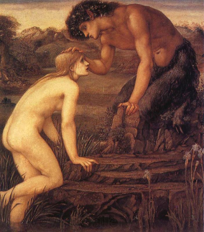 Sir Edward Coley Burne-Jones Pan and Psyche Spain oil painting art